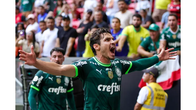 Buda Mendes/Getty Images- Raphael Veiga, meia do Palmeiras