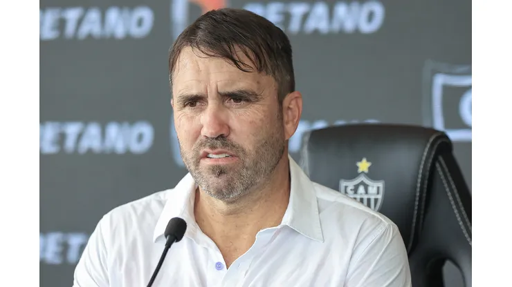 Foto: (Pedro Souza/Atlético) - O Fortaleza está interessado em uma das peças de Eduardo Coudet no Atlético-MG