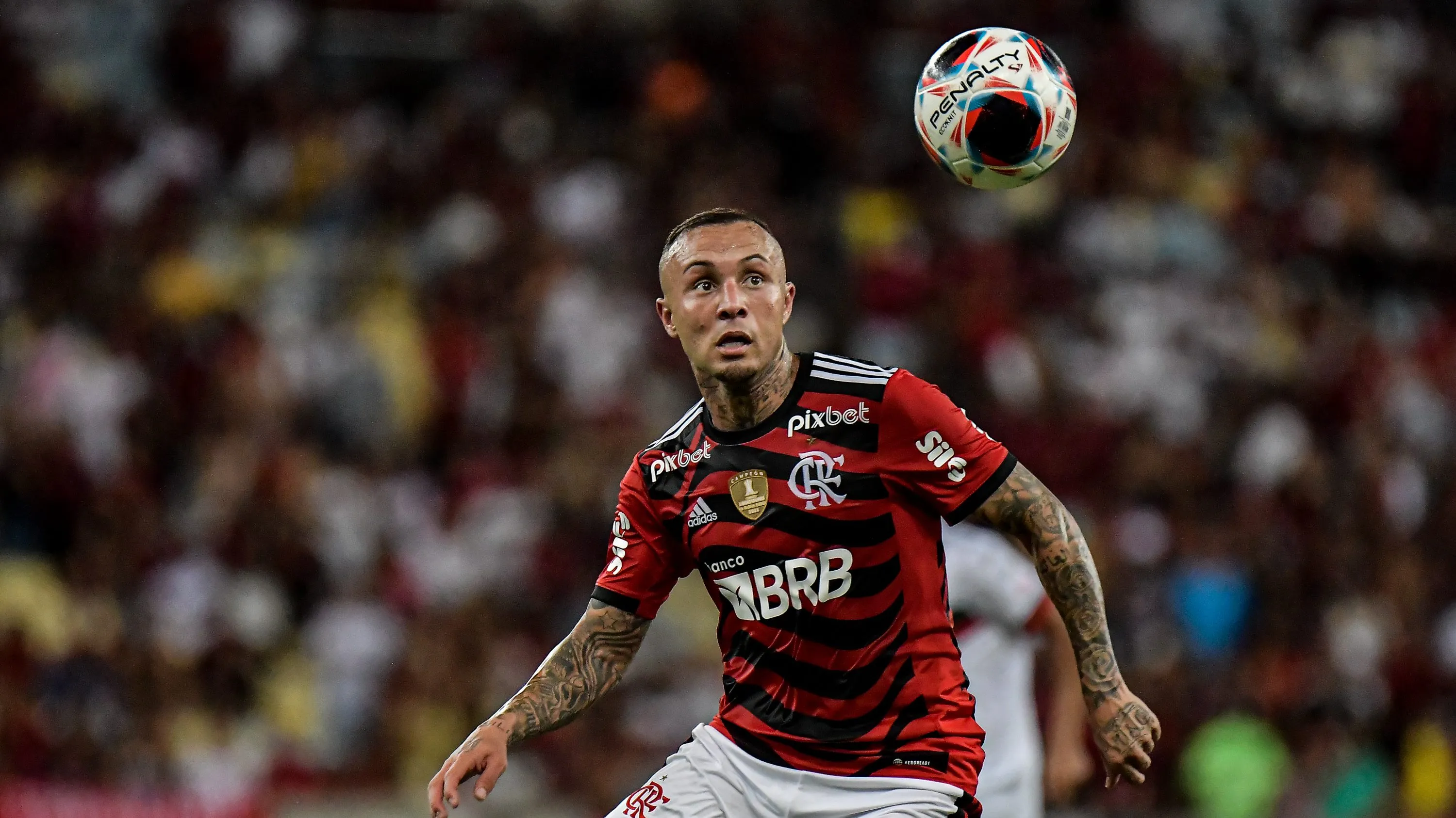 Thiago Ribeiro/AGIF- Cebolinha, atacante do Flamengo