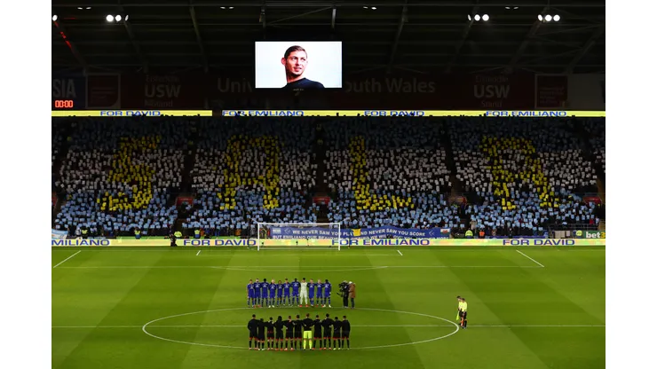 Michael Steele/ Getty Images- Homenagem a Emiliano Sala