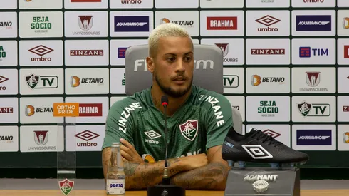 Foto: (Marcelo Gonçalves/FFC) – Guga concedeu entrevista coletiva no Fluminense nesta quarta (11)