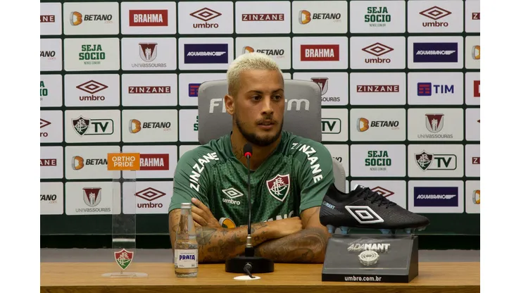 Foto: (Marcelo Gonçalves/FFC) - Guga concedeu entrevista coletiva no Fluminense nesta quarta (11)