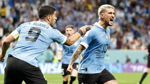 Foto: Seleção Uruguaia/ Reprodução: Suárez e Arrascaeta