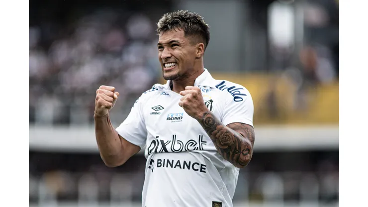 Abner Dourado/AGIF- Marcos Leonardo, atacante do Santos