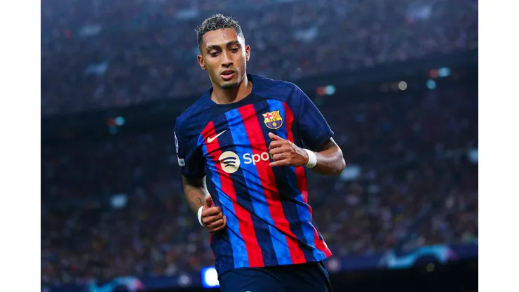 Eric Alonso/Getty Images- Raphinha, atacante do Barcelona