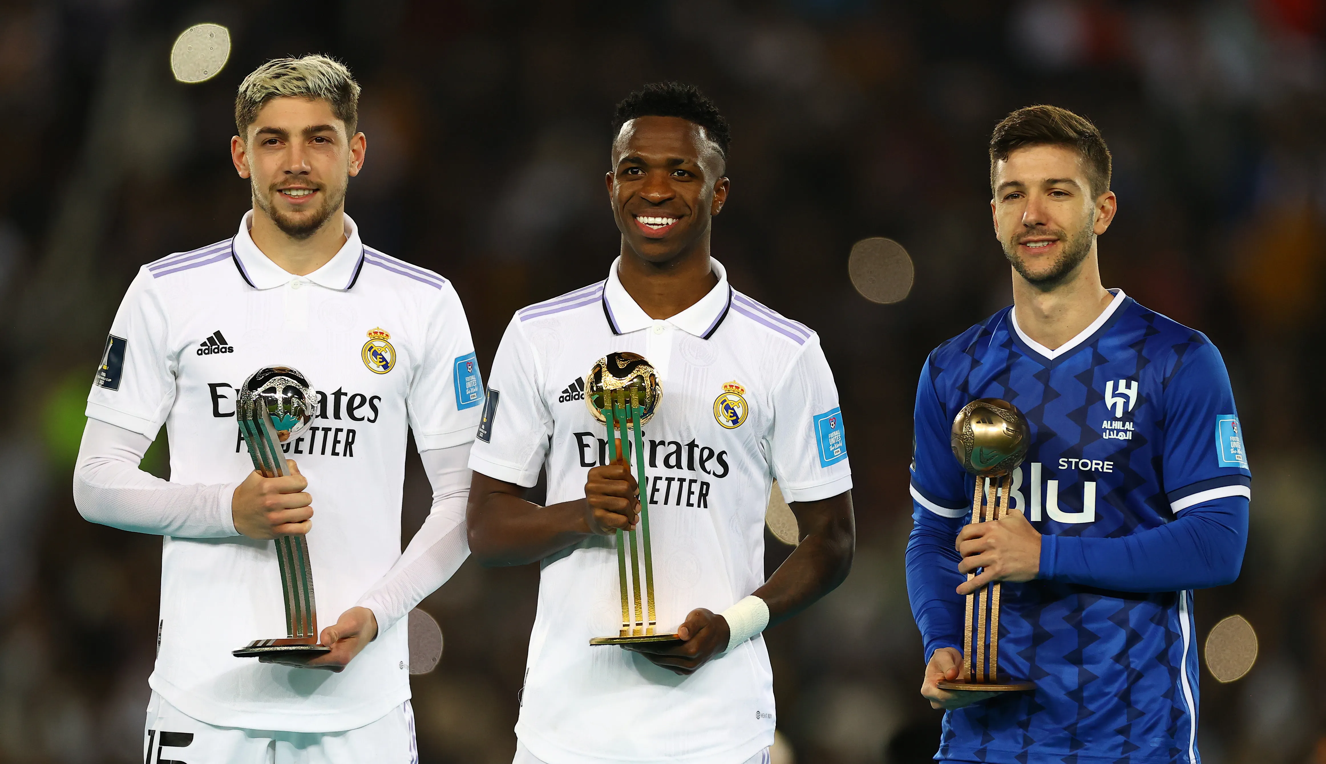 Federico Valverde,  Vinicius Junior e Luciano Michael Via: (Steele/Getty Images)