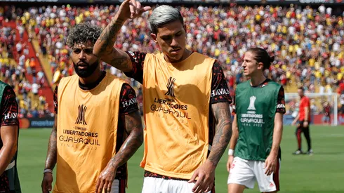 Foto: (Buda Mendes/Getty Images) – Pedro e Gabigol não conseguiram evitar a eliminação do Flamengo no Mundial
