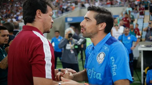 Wagner Meier/Getty Images- Abel Ferreira e Fernando Diniz técnicos do Palmeiras e Fluminense, respectivamente
