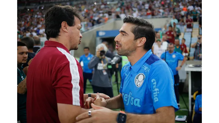 Wagner Meier/Getty Images- Abel Ferreira e Fernando Diniz técnicos do Palmeiras e Fluminense, respectivamente