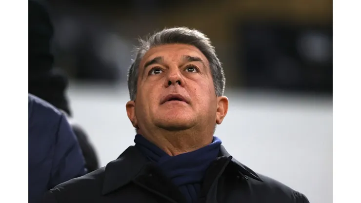 MUNICH, GERMANY - DECEMBER 07: Joan Laporta, President of FC Barcelona looks Alexander Hassenstein/Getty Images- Joan Laporta, presidente do Barcelona