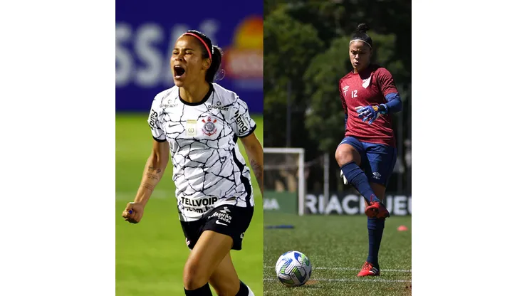 Thiago Calil/AGIF/ Reprodução Twitter- Jogadoras de Corinthians e Athletico-PR