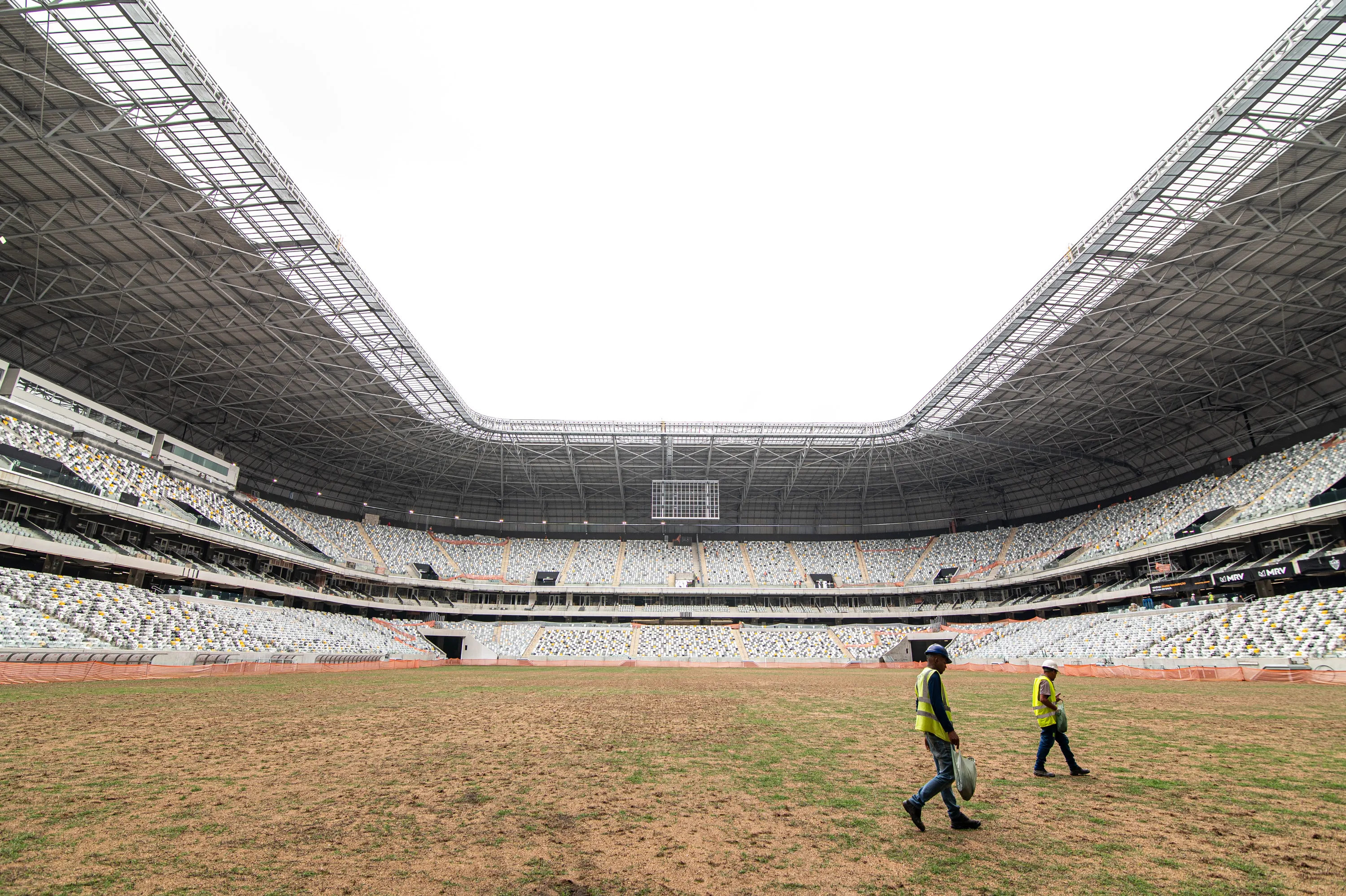 Obras da arena MRV em Belo Horizonte em 25/01/2023 (Foto: Alessandra Torres/AGIF)