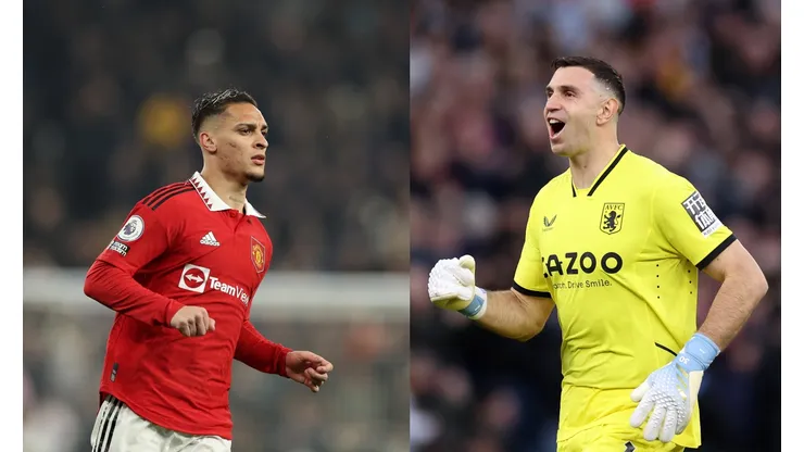 Richard Heathcote/Catherine Ivill/Getty Images- Antony (Manchester United) e Emiliano Martinez (Aston Villa)