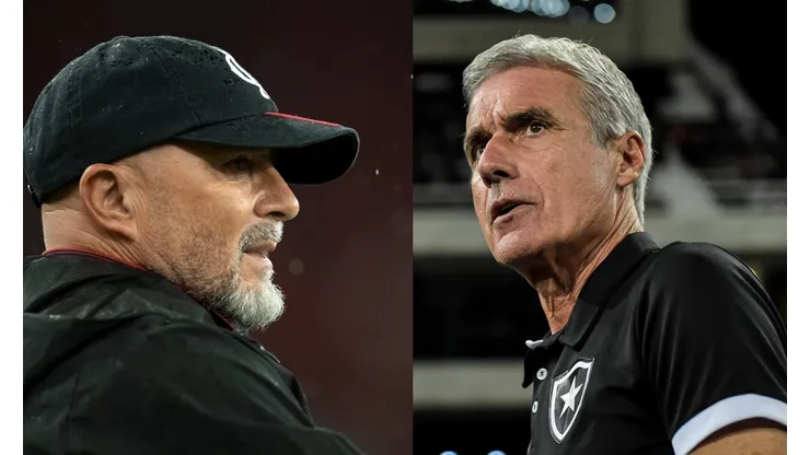 Jorge Rodrigues/Thiago Ribeiro/AGIF- Jorge Sampaoli (Flamengo) e Luís Castro (Botafogo)