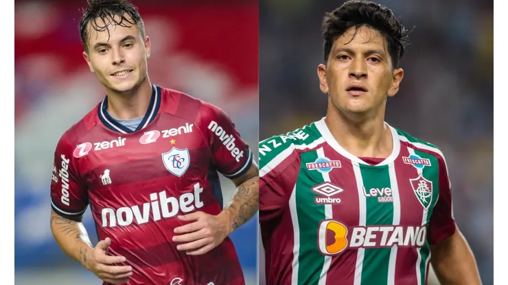 Fernando Torres/AGIF- Zanocello (Fortaleza) e Germán Cano (Fluminense)