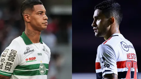 Robson Mafra/Marcello Zambrana/AGIF- Alef Manga (Coritiba) e Rodrigo Nestor (São Paulo)