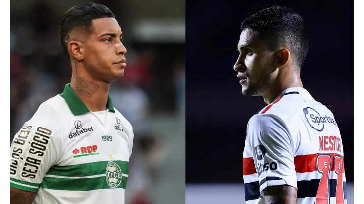 Robson Mafra/Marcello Zambrana/AGIF- Alef Manga (Coritiba) e Rodrigo Nestor (São Paulo)
