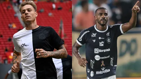 Mateus Bonomi/Fernando Torres/AGIF- Róger Guedes (Corinthians) e Muriqui (Remo).