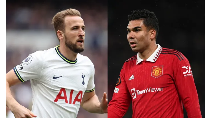 Julian Finney/Michael Regan/Getty Images- Harry Kane ( Tottenham) e Casemiro (Manchester United)