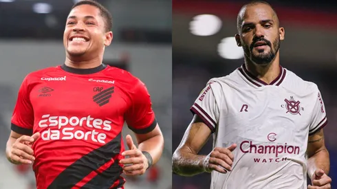 Gabriel Machado/Alisson Frazao/AGIF- Vítor Roque (Athletico) e Anselmo Ramon (CRB)