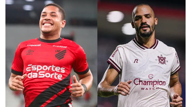 Gabriel Machado/Alisson Frazao/AGIF- Vítor Roque (Athletico) e Anselmo Ramon (CRB)