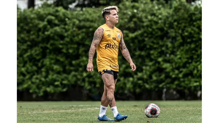 Foto: Ivan Storti/Santos FC - Soteldo é desfalque do Santos para confronto contra Atlético-MG.