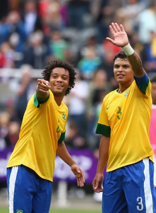 Photo by Robert Cianflone – FIFA/FIFA via Getty Images – Thiago Silva e Marcelo na Seleção