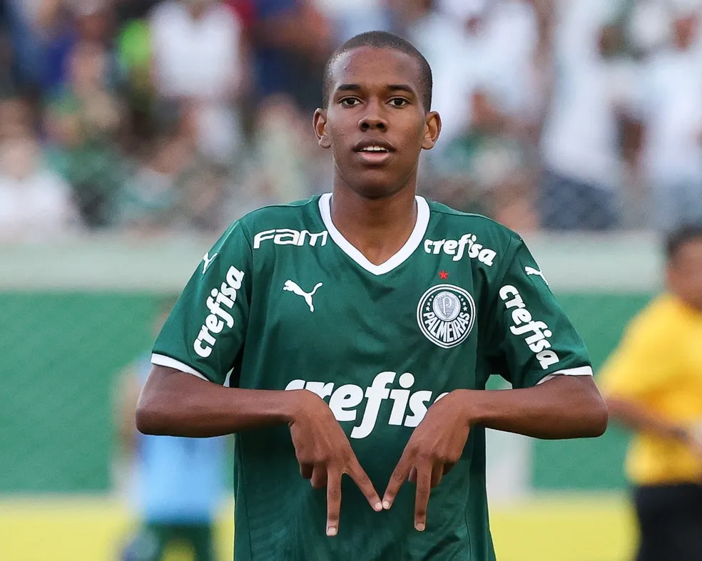 Estêvão, do Palmeiras — Foto: Fabio Menotti / Palmeiras
