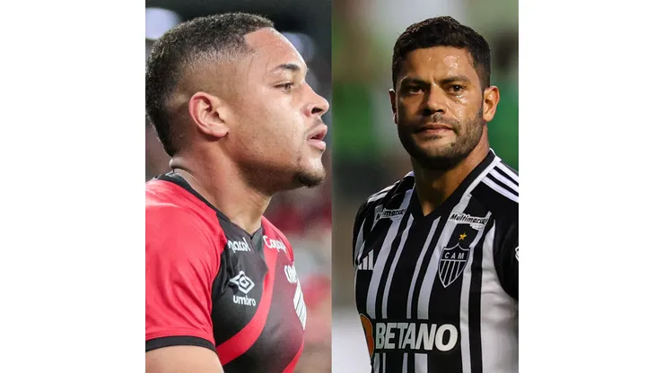Gilson Junio/Robson Mafra/ AGIF- Vitor Roque (Athletico) e Hulk (Atlético-MG)