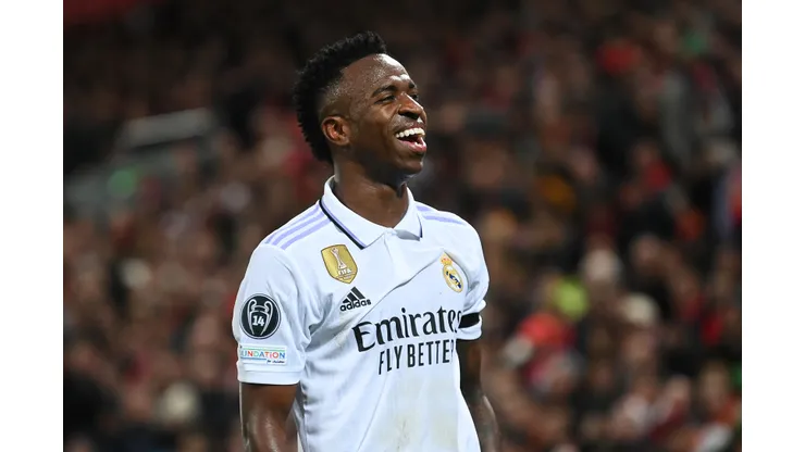 Michael Regan/Getty Images- Vinícius Junior, atacante do Real Madrid