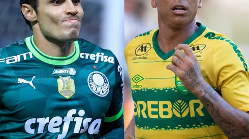 Marcello Zambrana/Gil Gomes/AGIF- Deyverson (Cuiabá) e Raphael Veiga (Palmeiras)