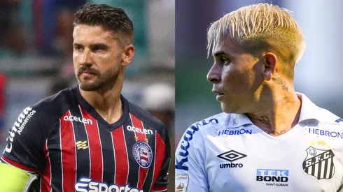 Renan Oliveira/Marcello Zambrana/AGIF- Everaldo (Bahia) e Soteldo (Santos).