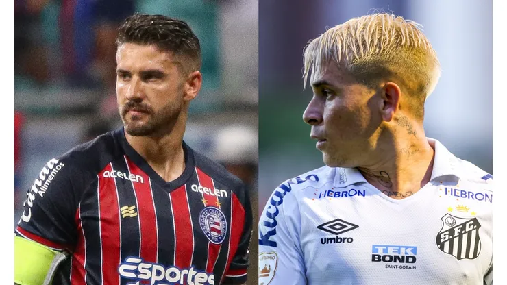 Renan Oliveira/Marcello Zambrana/AGIF- Everaldo (Bahia) e Soteldo (Santos).