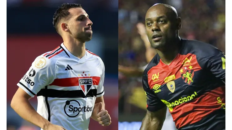 Marcello Zambrana/Rafael Vieira/AGIF- Calleri (São Paulo) e Vagner Love (Sport).