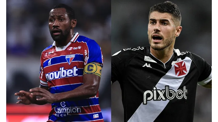 Ettore Chiereguini/Thiago Ribeiro/AGIF- Tinga (Fortaleza) e Pedro Raul (Vasco).
