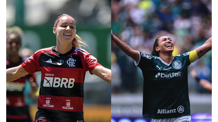 Thiago Ribeiro/Ettore Chiereguini/AGIF- Crivelari (Flamengo) e Bia Zaneratto (Palmeiras).