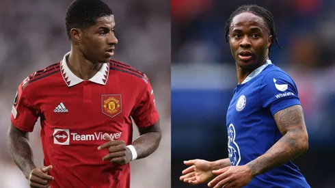 Gonzalo Arroyo Moreno/Clive Rose/Getty Images- Rashford (Manchester United) e Stearling (Chelsea).