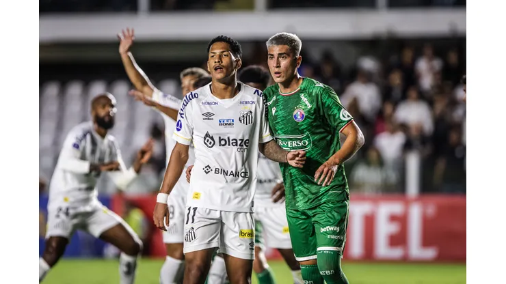 Abner Dourado/AGIF- Santos e Audax Italiano no primeiro duelo pela Sul-Americana 2023.