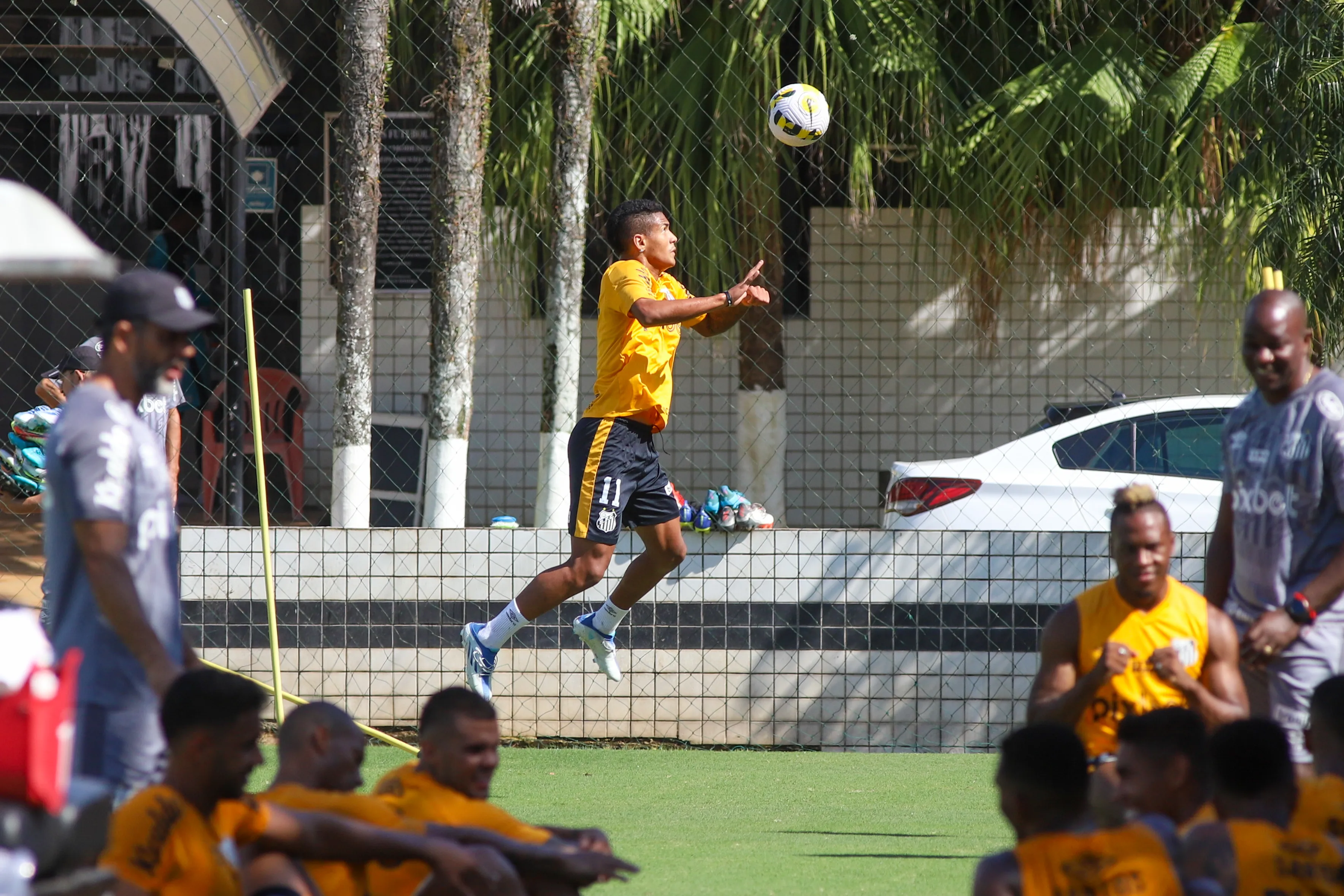 SP – Santos – 10/05/2022 – SANTOS F.C., TREINO – Angelo jogador do Santos durante treino no Centro de Treinamento CT Rei Pele. Foto: Fernanda Luz/AGIF