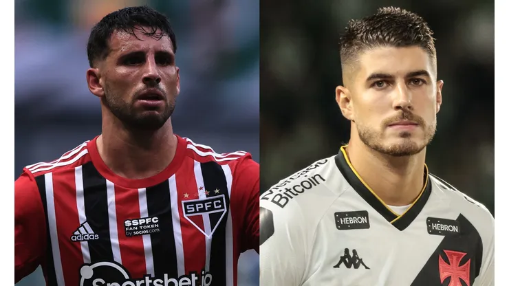 Ettore Chiereguini/Robson Mafra/AGIF- Calleri (São Paulo) e Pedro Raul (Vasco).