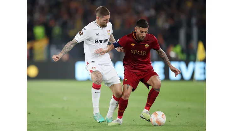 Paolo Bruno/Getty Images- Roma e Bayer Leverkusen no jogo de ida da Europa League 2022/23