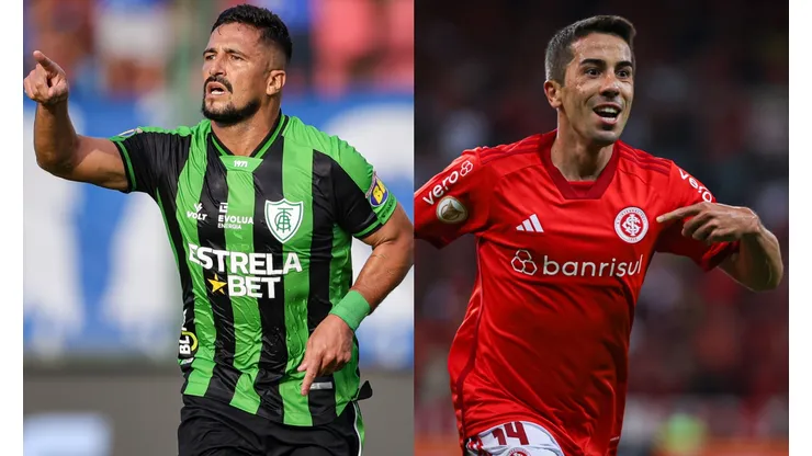Maxi Franzoi/Gilson Junio/AGIF- Carlos De Pena (Inter) e Aloisio (América-MG).
