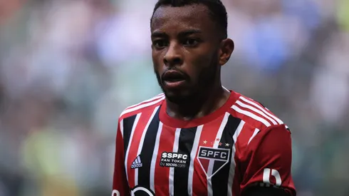 SP - Sao Paulo - 22/01/2023 - PAULISTA 2023, PALMEIRAS X SAO PAULO - Wellington jogador do Sao Paulo durante partida contra o Palmeiras no estadio Arena Allianz Parque pelo campeonato Paulista 2023. Foto: Ettore Chiereguini/AGIF