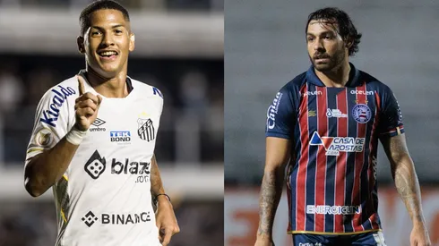 Abner Dourado/Diogo Reis/AGIF- Angelo (Santos) e Ricardo Goulart (Bahia).