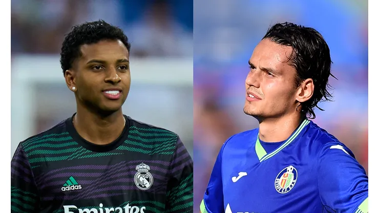 Ángel Martinez/Denis Doyle/Getty Images- Rodrygo (Real Madrid) e Enes Unal (Getafe).
