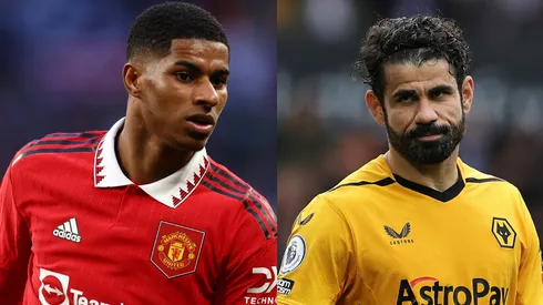 Clive Rose/David Rogers/Getty Images- Marcus Rashford (Manchester United) e Diego Costa (Wolverhampton).