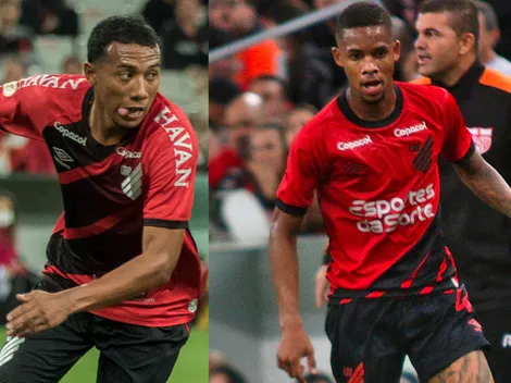 Bryan e Pedrinho, ambos atletas do Athletico-PR, mudam rotina de treinos no CT do Caju