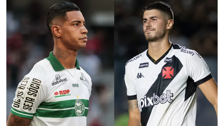 Robson Mafra/Jorge Rodrigues/AGIF- Alef Manga (Coritiba) e Pedro Raul (Vasco).
