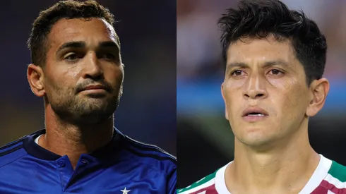 Gilson Junio/Fernando Torres/AGIF- Gilberto (Cruzeiro) e Germán Cano (Fluminense).