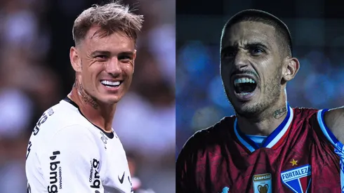 Ettore Chiereguini/Kely Pereira/AGIF- Róger Guedes (Corinthians) e Thiago Galhardo (Fortaleza).